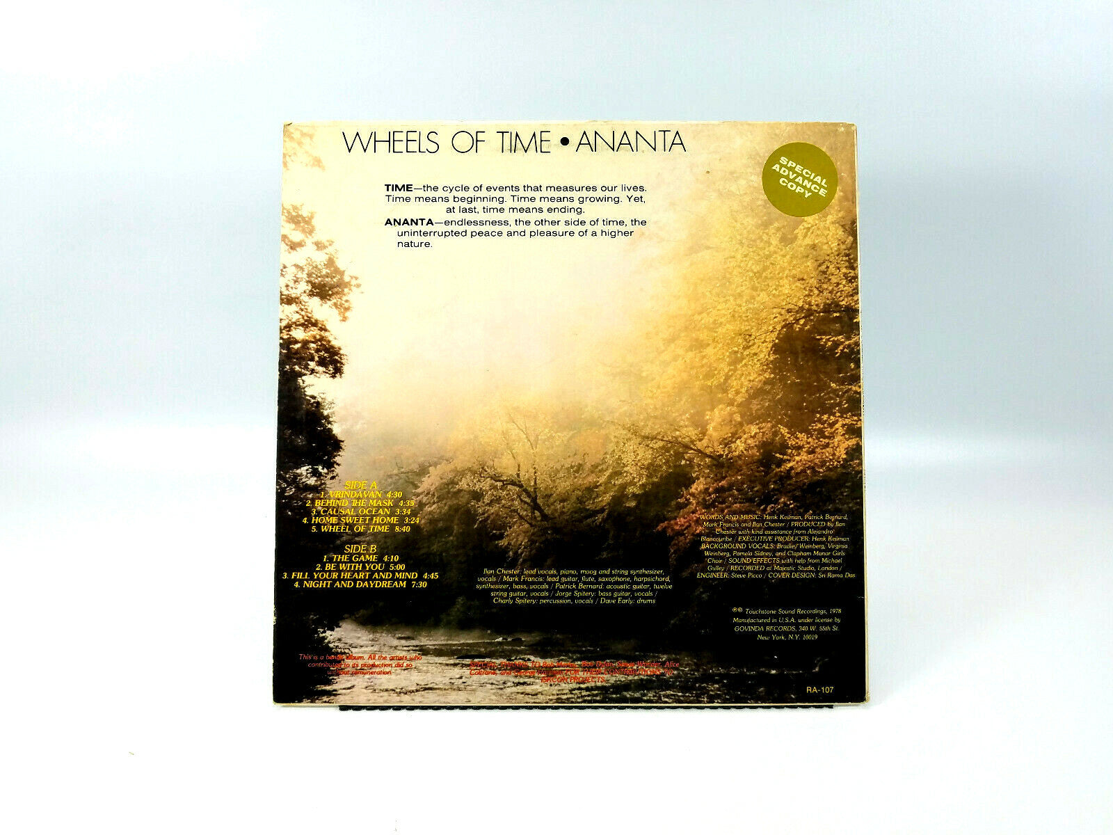 Ananta - Wheels Of Time, RA-107 Vinyl, LP - VG+