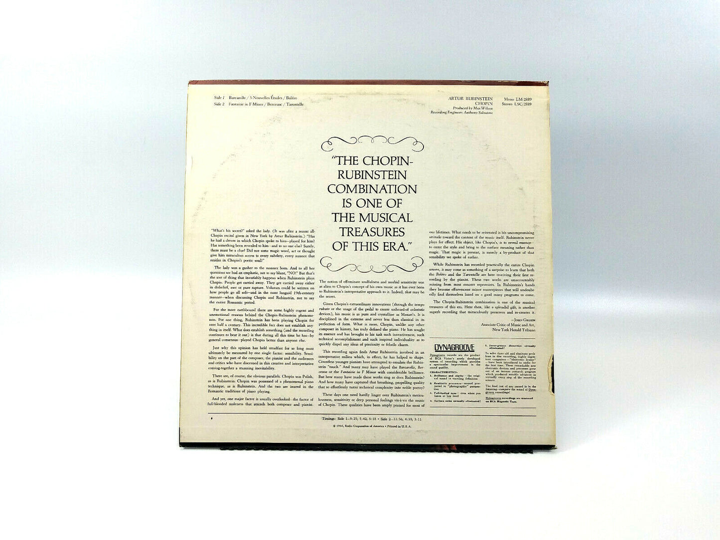 Artur Rubinstein*, Chopin - LSC-2889 Vinyl, LP NM