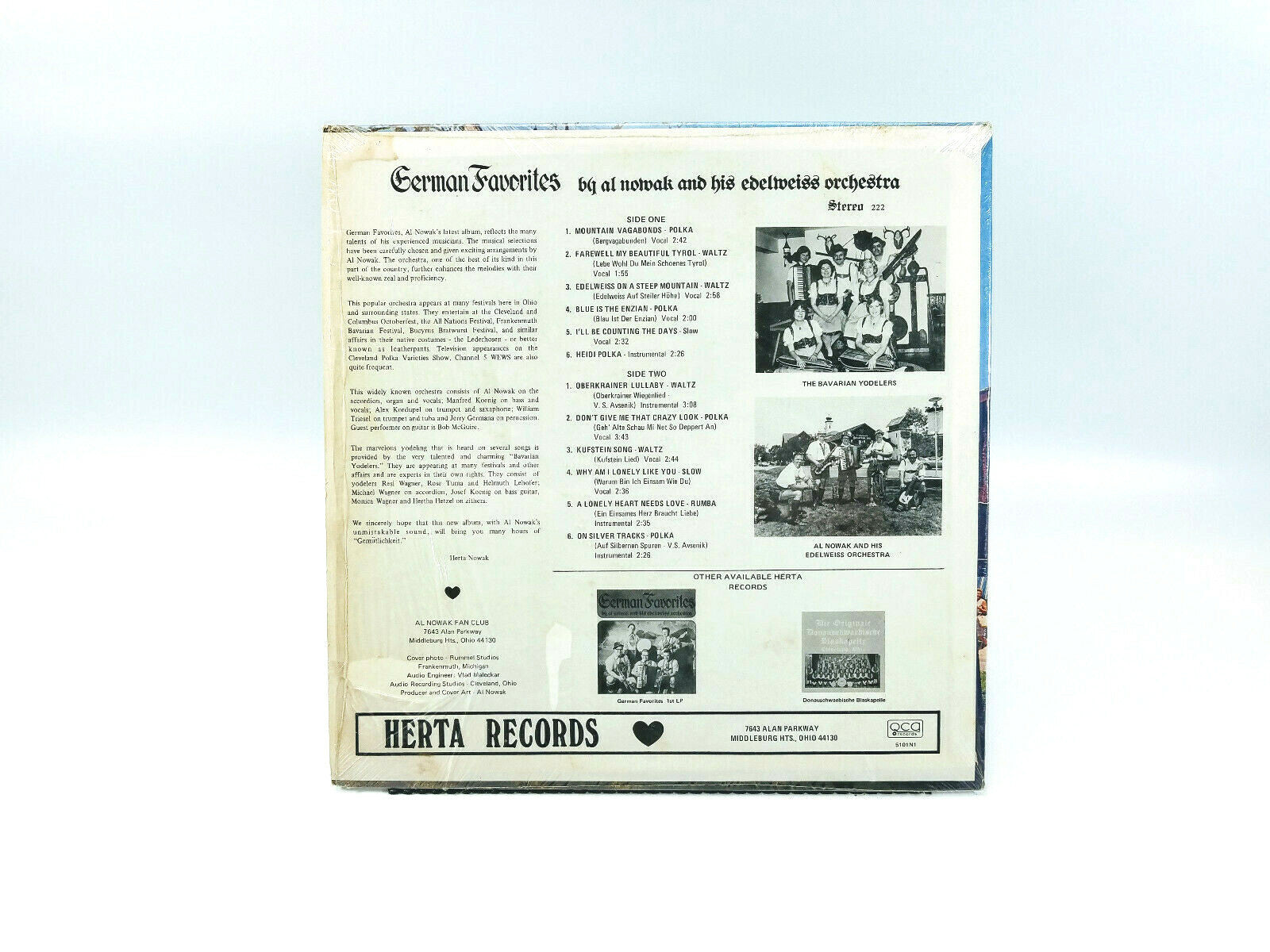 Al Nowak and His Edelweiss Orchestra - German Favorites (1975) | Vinyl LP | VG