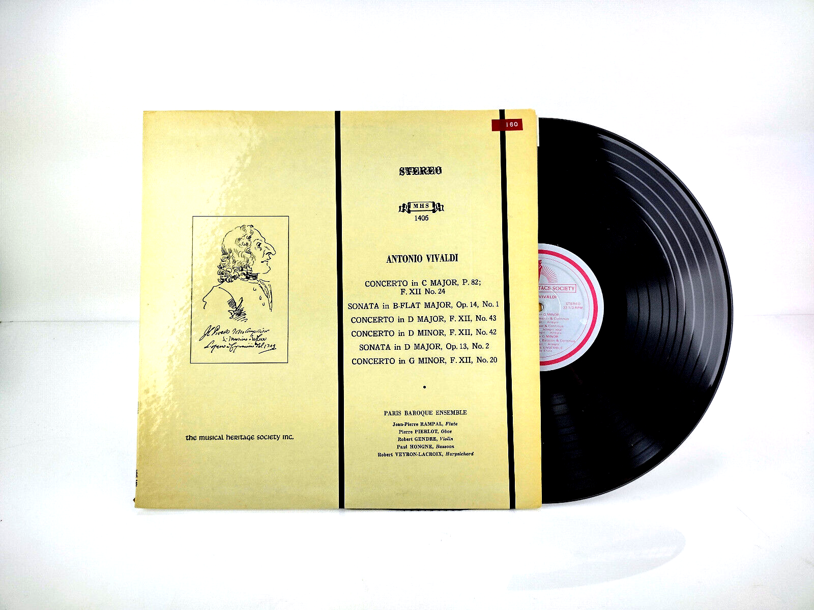 Antonio Vivaldi / Paris Baroque Ensemble* - Concerto In C Major, P. 82;  LP
