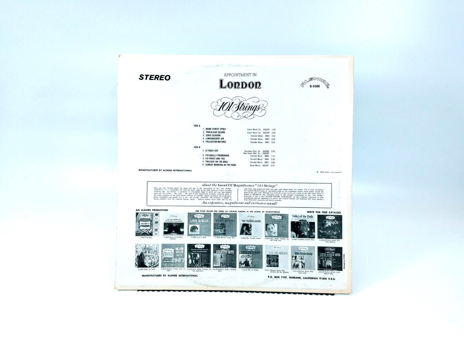 101 Strings ‎- Appointment In London (1974) | Vinyl LP | VG+